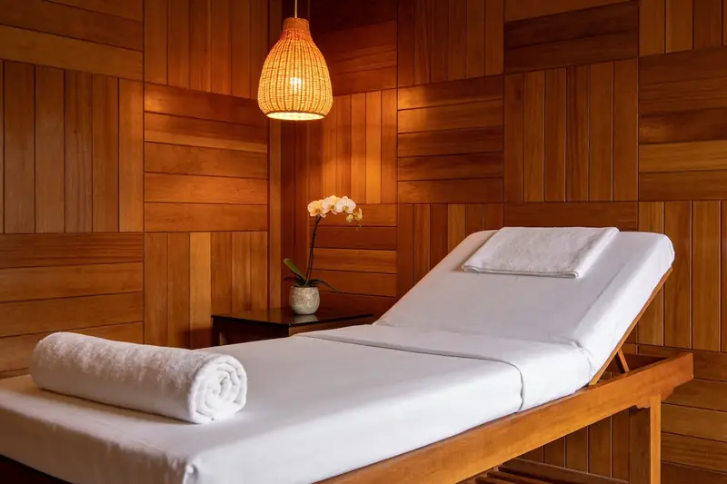 示意圖:按摩房(AI 生成,非 Runjuan Outcall Massage Phuket 實景)