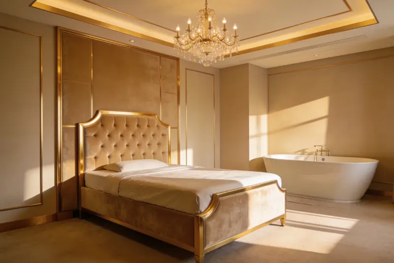 示意圖:VIP 按摩房(AI 生成,非 Tharnnava Massage 實景)