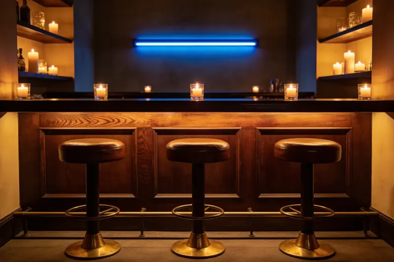 示意圖：小酒吧（AI 生成，非 King's Corner 實景）